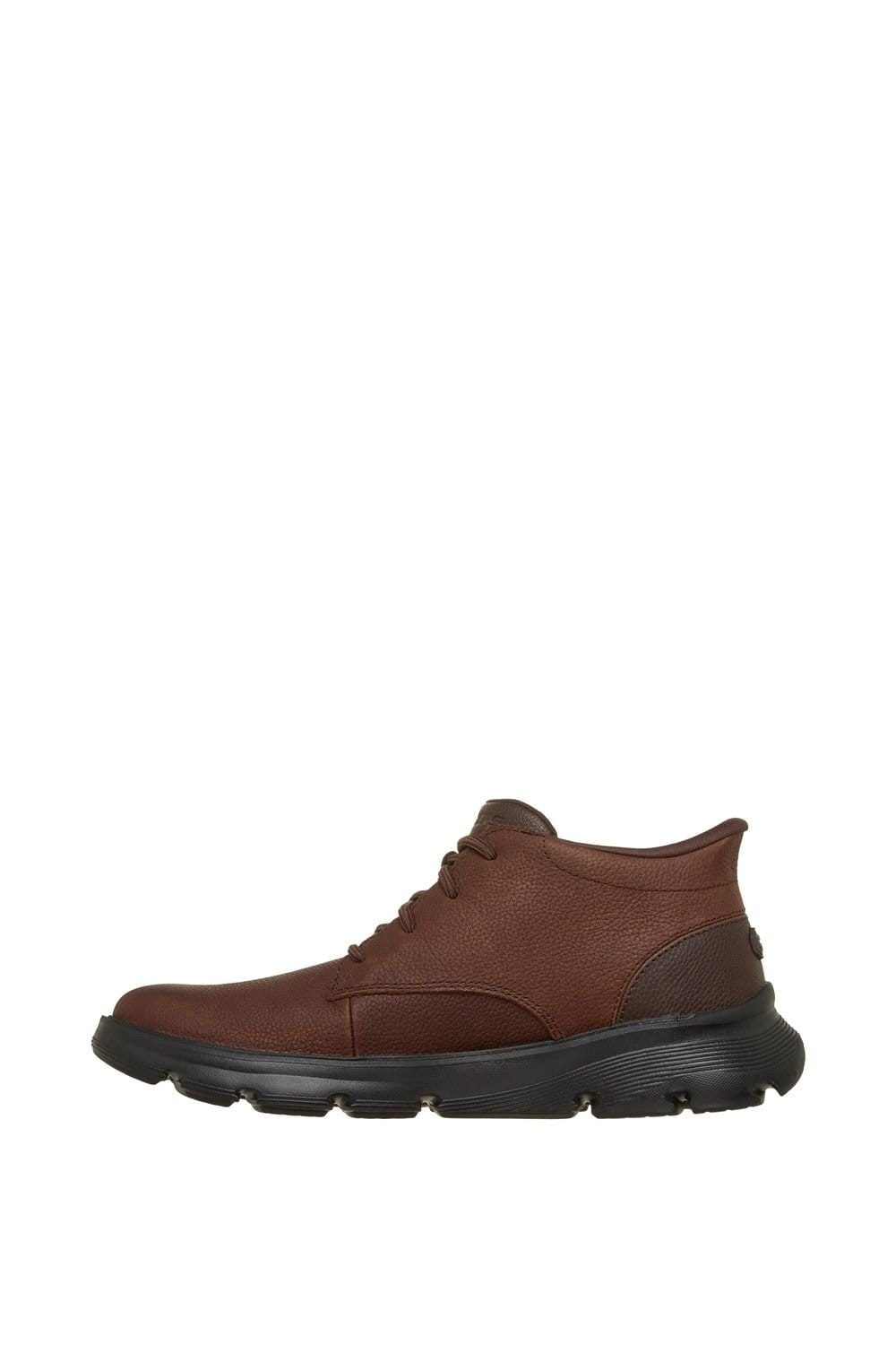 Skechers Skechers Men's Arch Fit Garza Ridley Chukka Boot in Dark Brown - 4