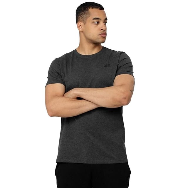 4F 4F Men's H4L22 T-Shirt in Dark Grey - 3