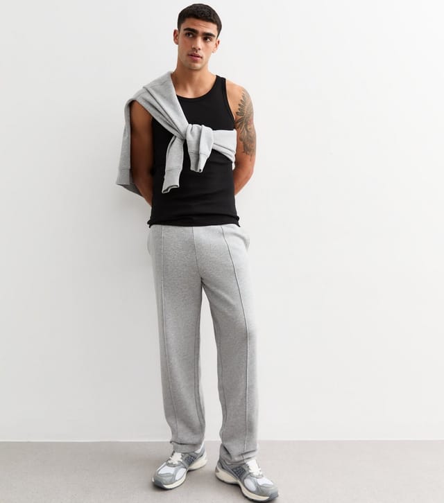 New Look Men's 2 Pack Black Slim Ribbed Cotton Vest Tops New Look - 3