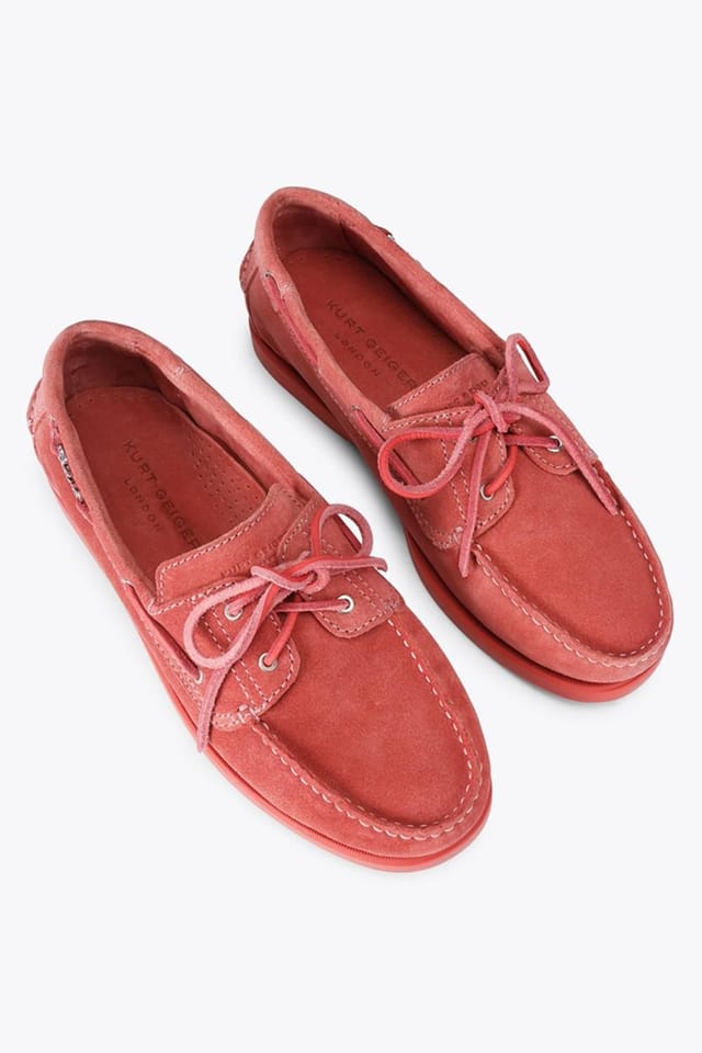 Kurt Geiger London Kurt Geiger London Men's 'Somerville Boat Shoe' Suede Shoes in Peach - 2
