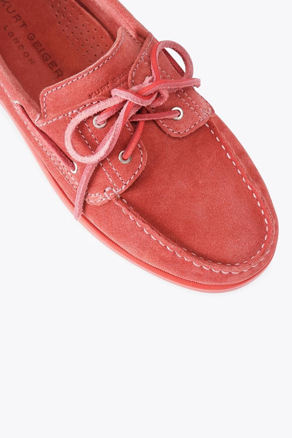 Kurt Geiger London Kurt Geiger London Men's 'Somerville Boat Shoe' Suede Shoes in Peach - 4