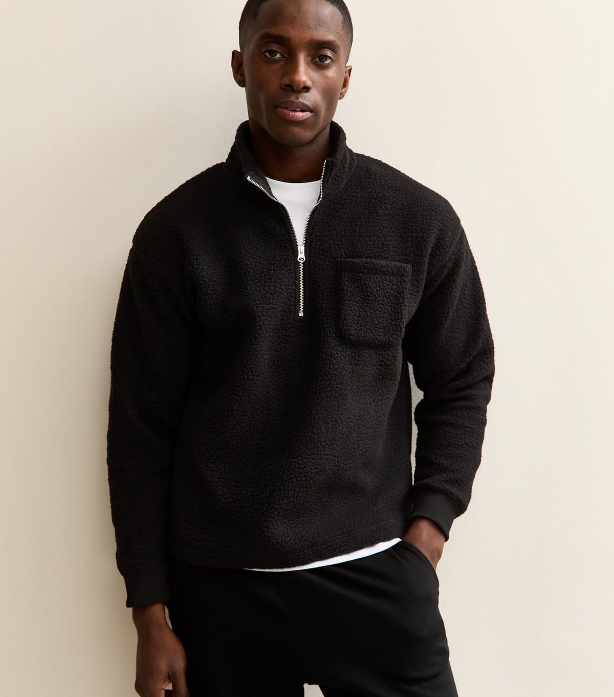 jack & jones Men's Black High Neck Sweatshirt Jack & Jones New Look