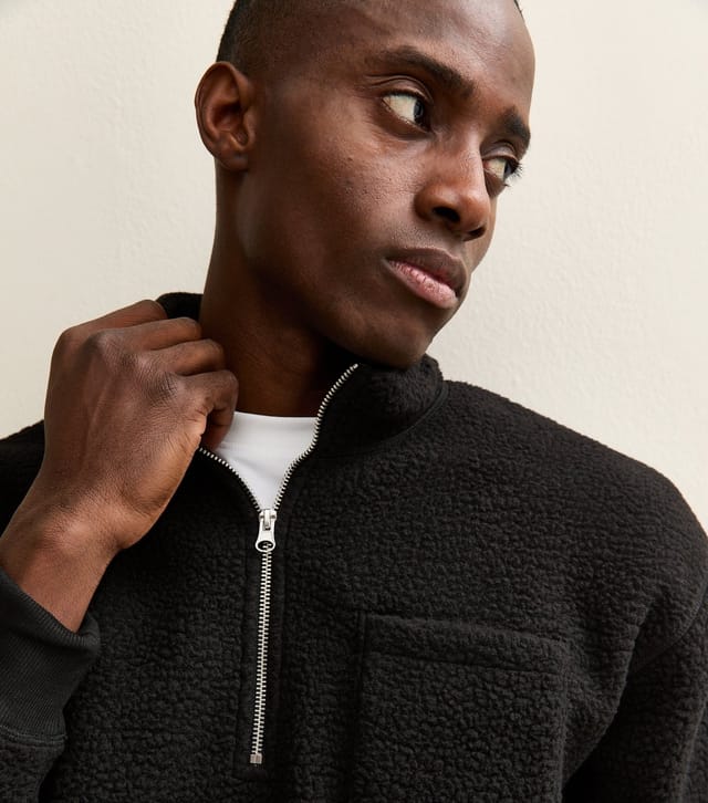 jack & jones Men's Black High Neck Sweatshirt Jack & Jones New Look - 2