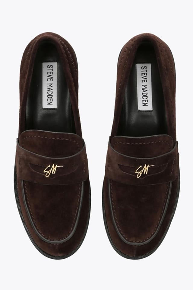 Steve Madden STEVE MADDEN Women's 'Motor Brown Suede' Suede Flats - 2