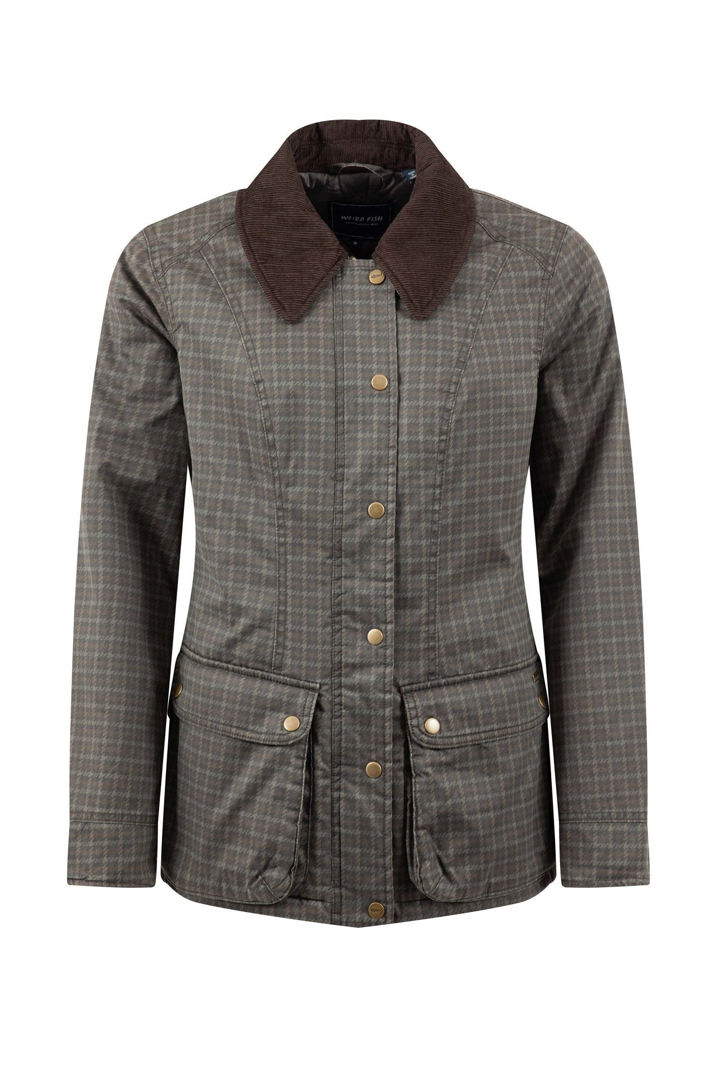 Weird Fish Weird Fish Women's Osanna Printed Wadded Country Jacket in Brown - 2