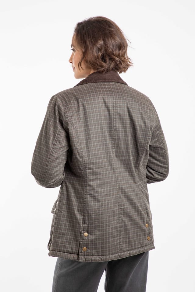 Weird Fish Weird Fish Women's Osanna Printed Wadded Country Jacket in Brown - 3
