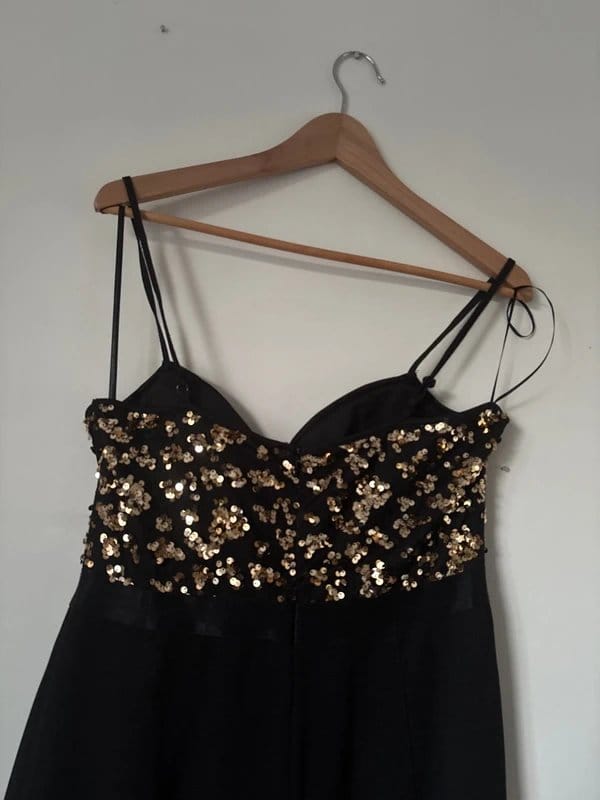 New Look Black Sequin Wide-Leg Jumpsuit