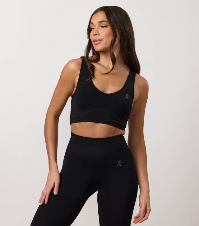 Gym King Women's Black Poise Seamless Tank Top Gym King New Look - 2