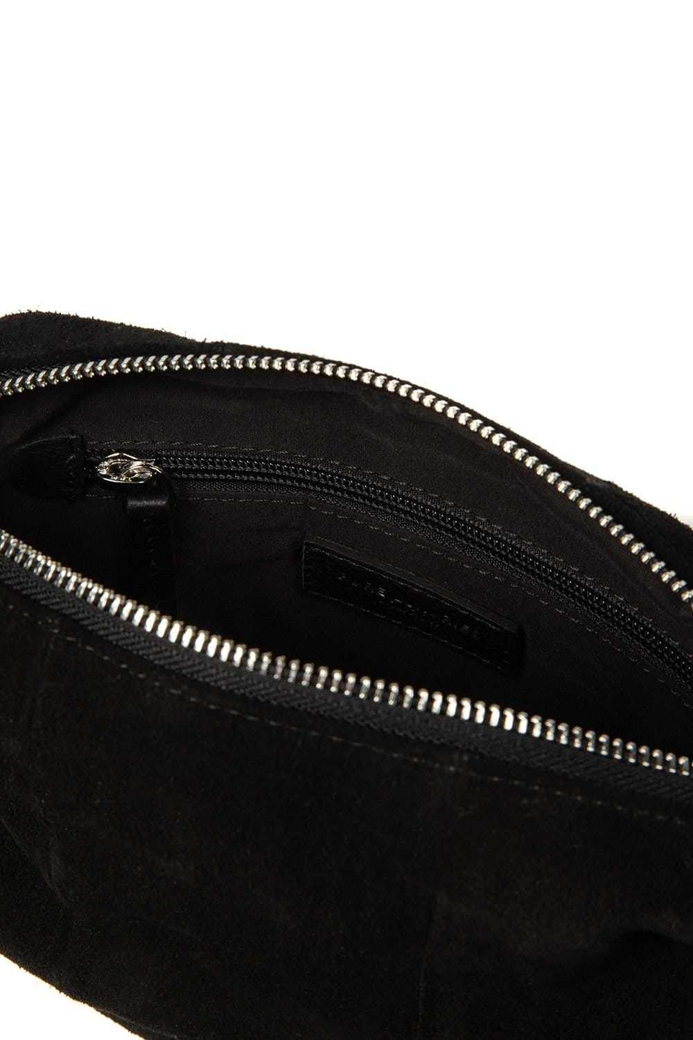 Pure Luxuries London Pure Luxuries London Women's 'Harper' Suede Cross Body Bag in Black - 4