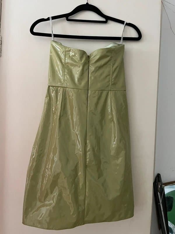 ASOS ASOS design leather bandeau dress