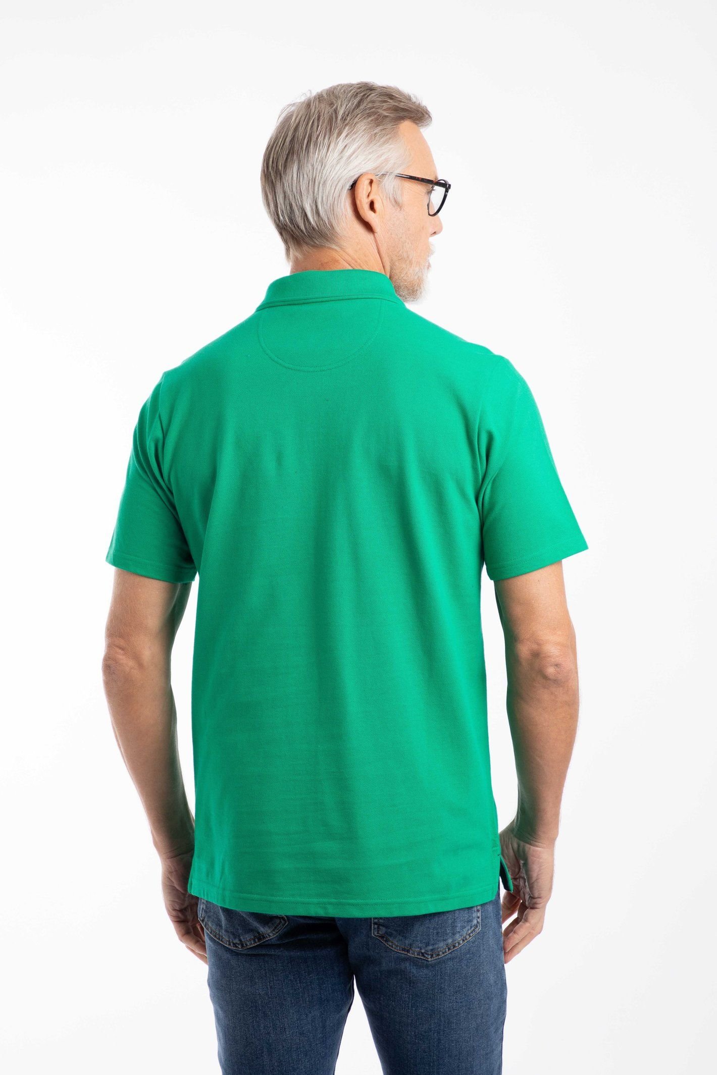 Weird Fish Weird Fish Men's Miles Pique Polo Shirt in Bright Green - 3