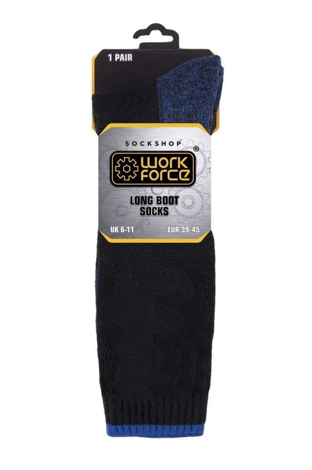 SOCKSHOP Workforce SOCKSHOP Workforce Men's 1 Pair Calf Length Steel Safety Socks in Navy - 2