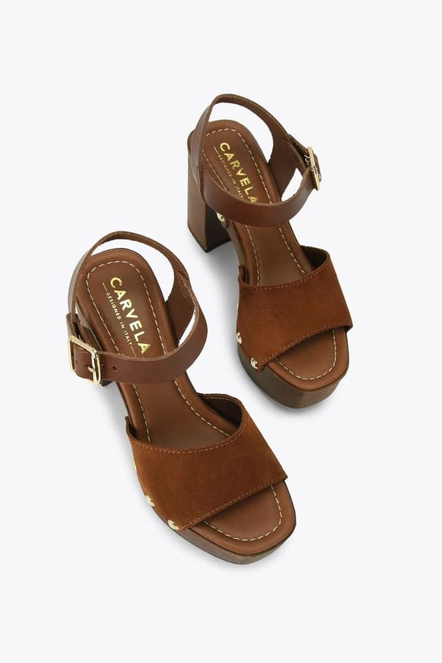Carvela Carvela Women's 'Festa Block' Suede Heels in Tan - 2