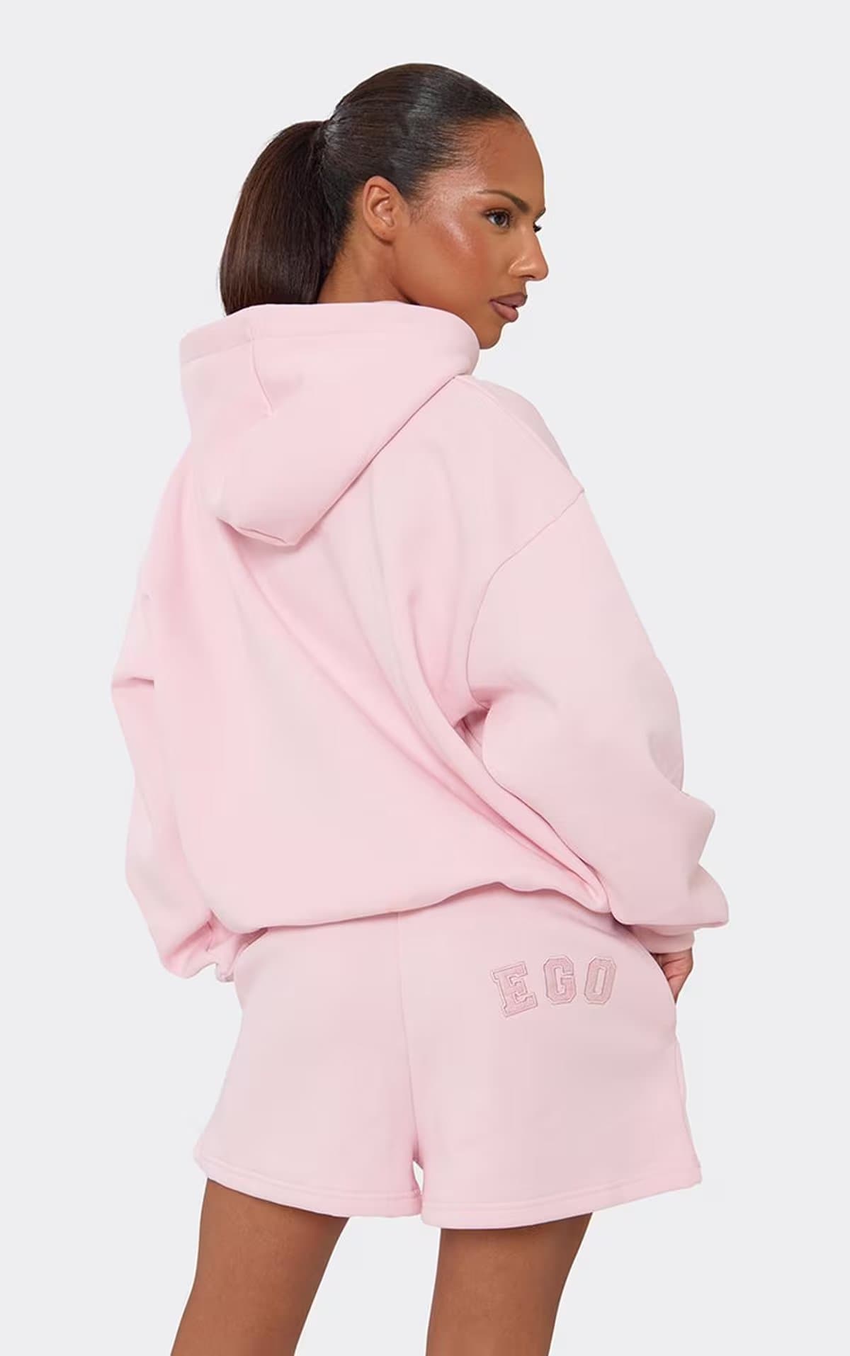EGO Ego Pink Graphic Detail Oversized Hoodie