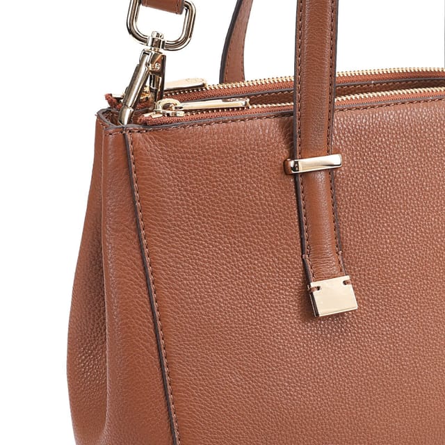 Sosandar SOSANDAR Women's Sloane Leather Multi Way Bag in Brown - 3