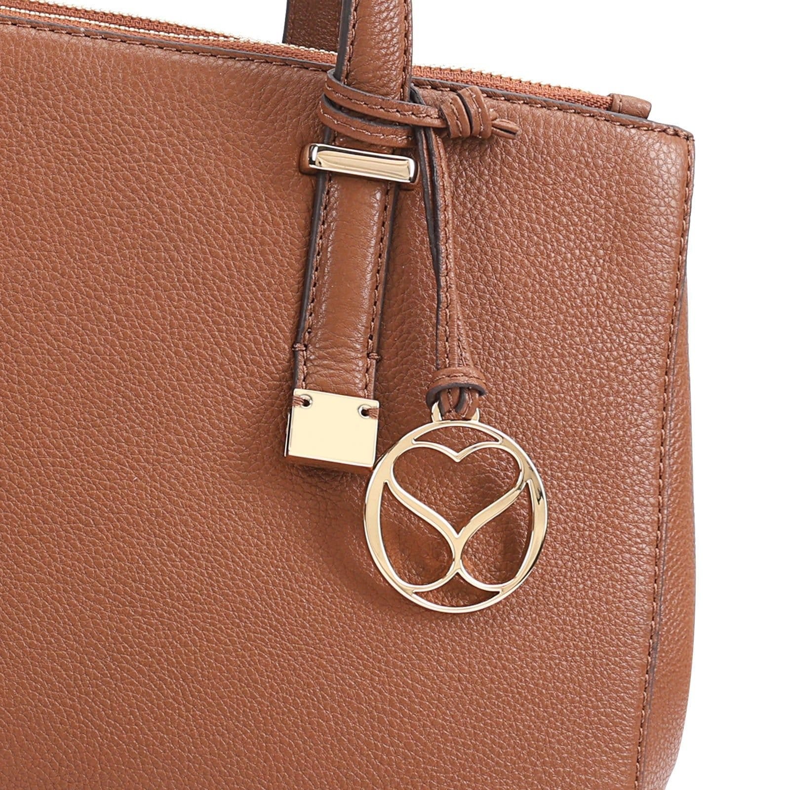 Sosandar SOSANDAR Women's Sloane Leather Multi Way Bag in Brown - 4