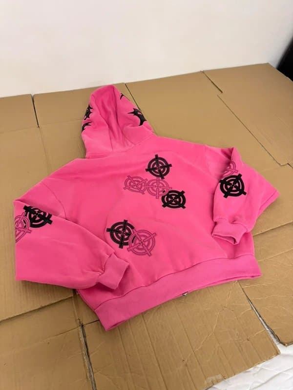 NAMED collective Named collective unisex pink target zipper hoodie S/M