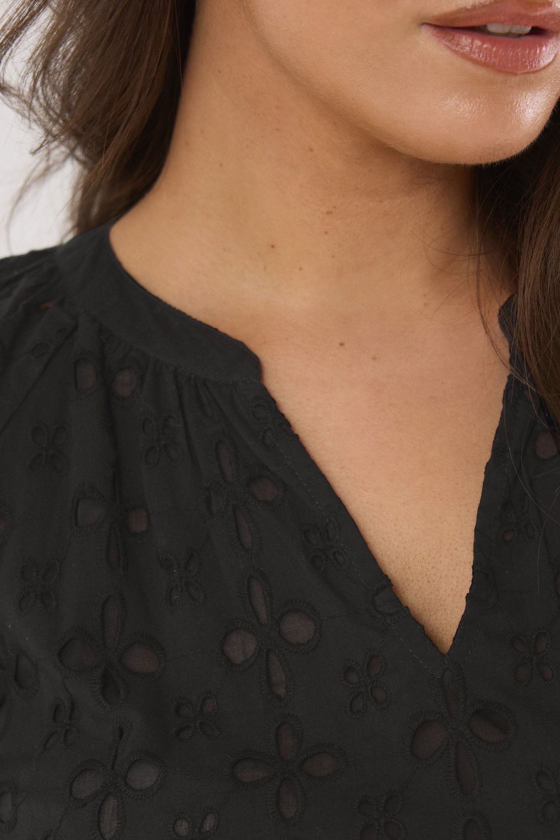 Evans Evans Women's Broderie Swing Dress in Black - 4