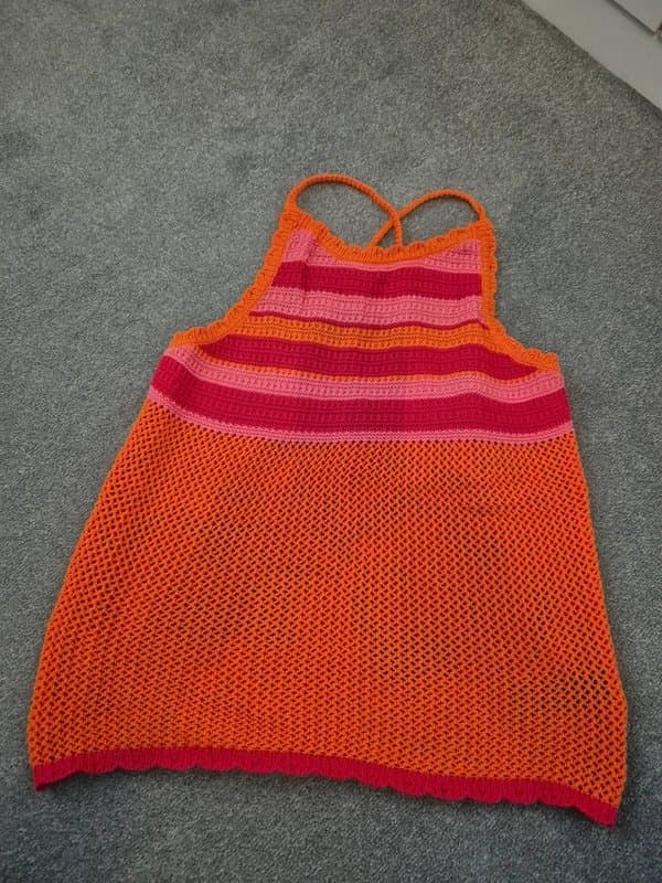 ASOS Crochet top with cross over straps