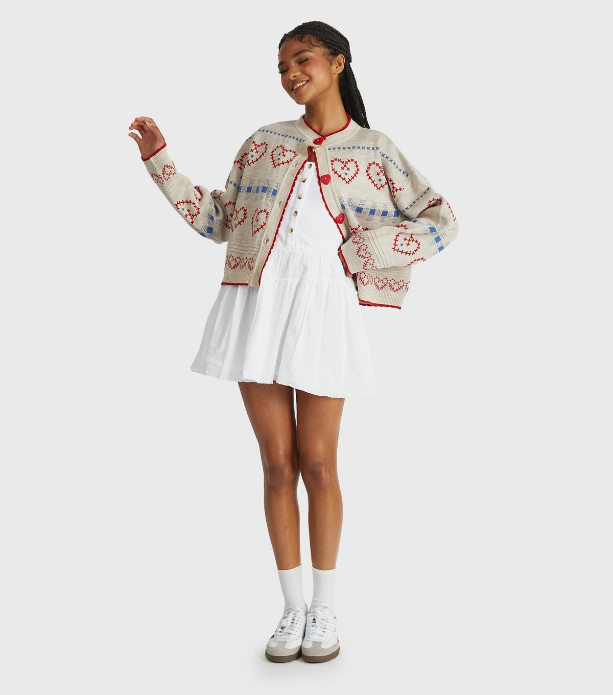 Skinnydip Women's Heart Stitch Knitted Cardigan Skinnydip New Look - 2