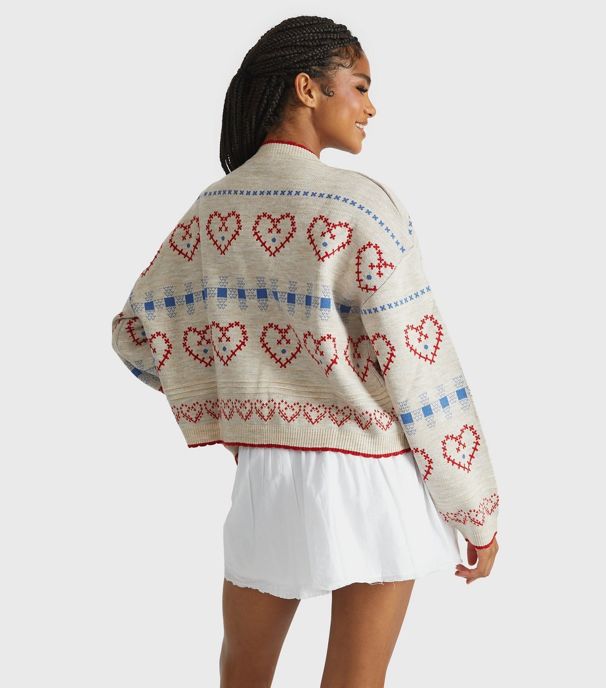 Skinnydip Women's Heart Stitch Knitted Cardigan Skinnydip New Look - 4