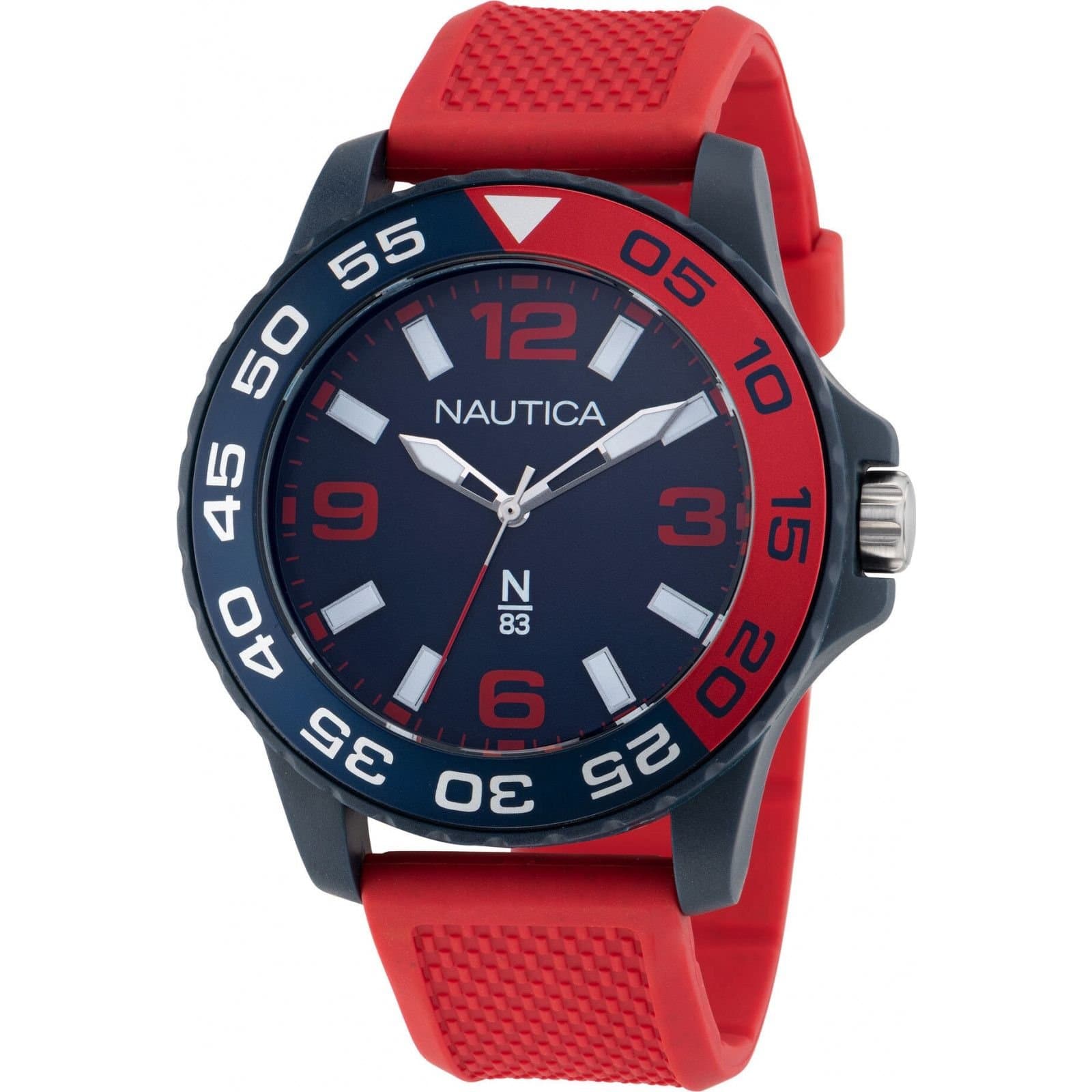 Nautica Nautica Men's NAPFWS303 Finn World 45mm Quartz Watch in Red