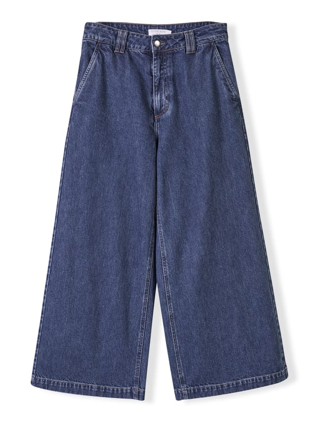 Celtic & Co Celtic & Co Women's Crop Wide Leg Trousers in Dark Indigo - 2