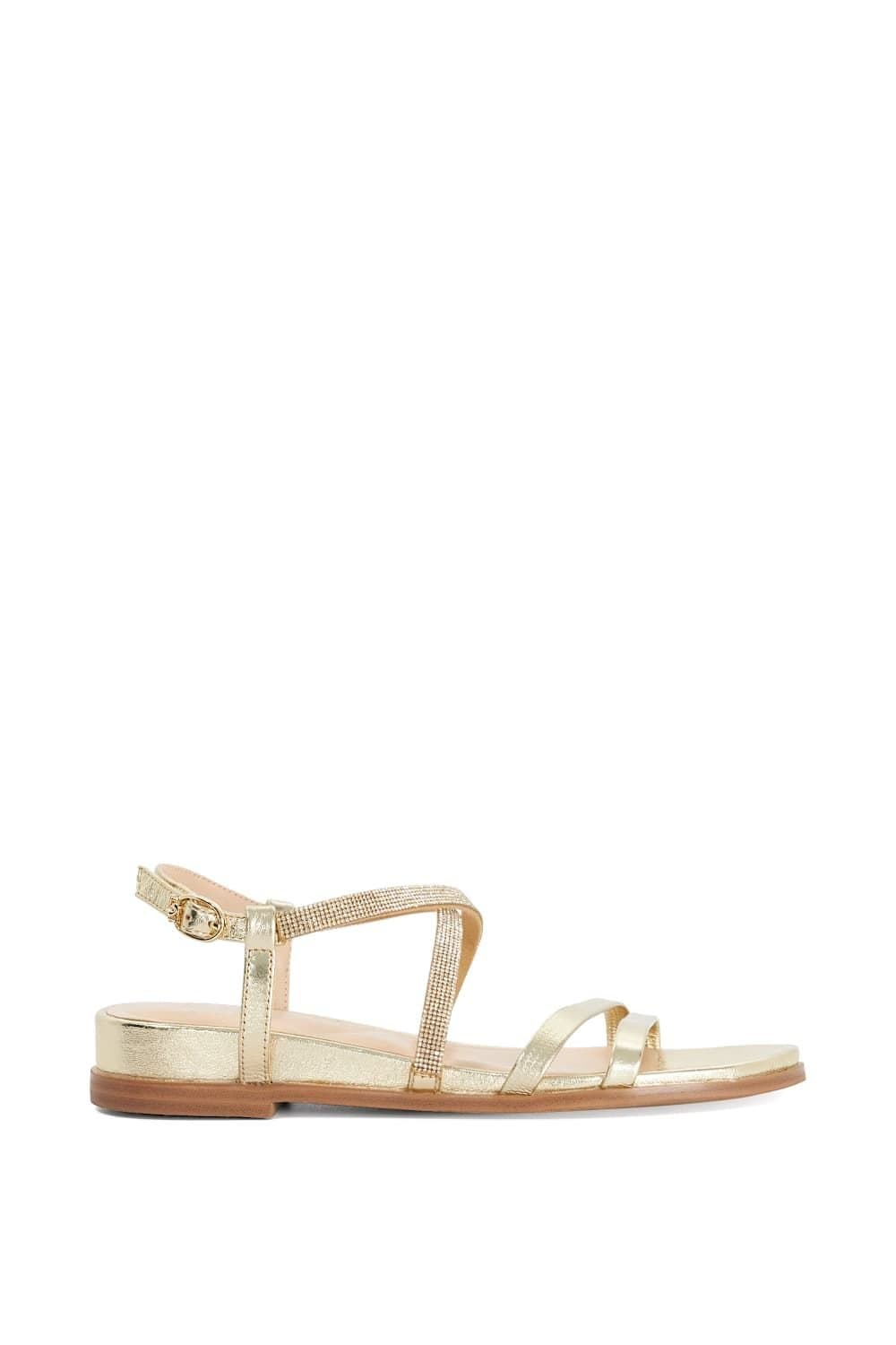 Dune London Dune London Women's 'Lexia' Leather Sandals in Metallics