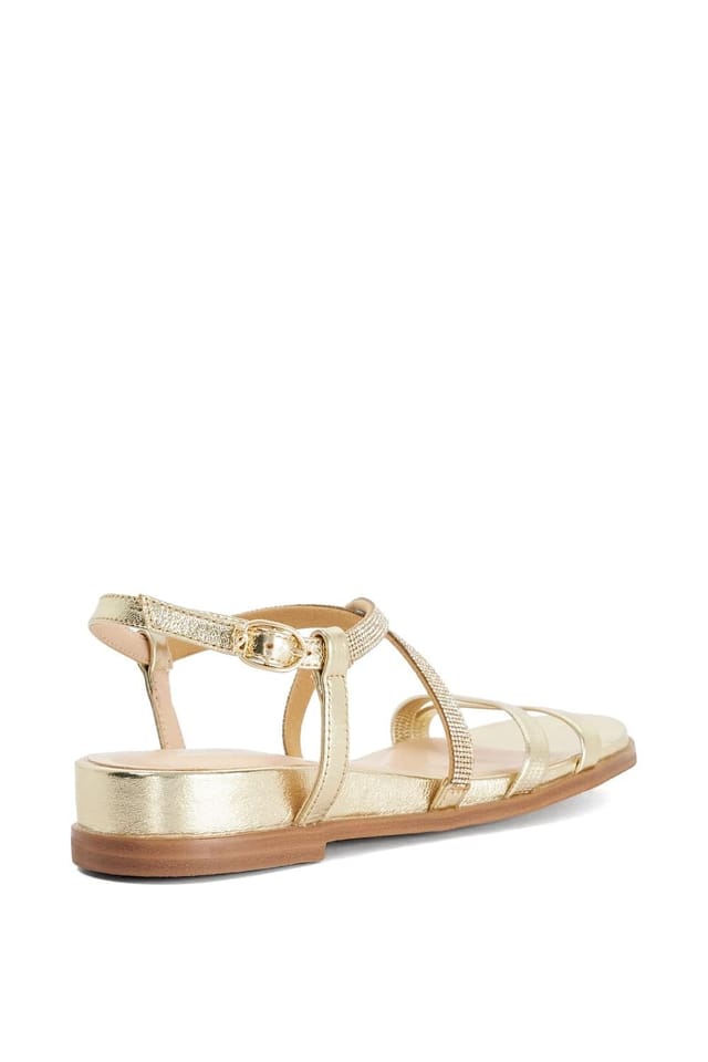 Dune London Dune London Women's 'Lexia' Leather Sandals in Metallics - 3