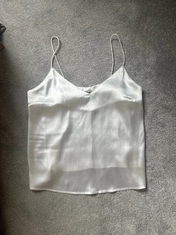 ASOS ASOS cream satin cami t shirt top blouse size 12