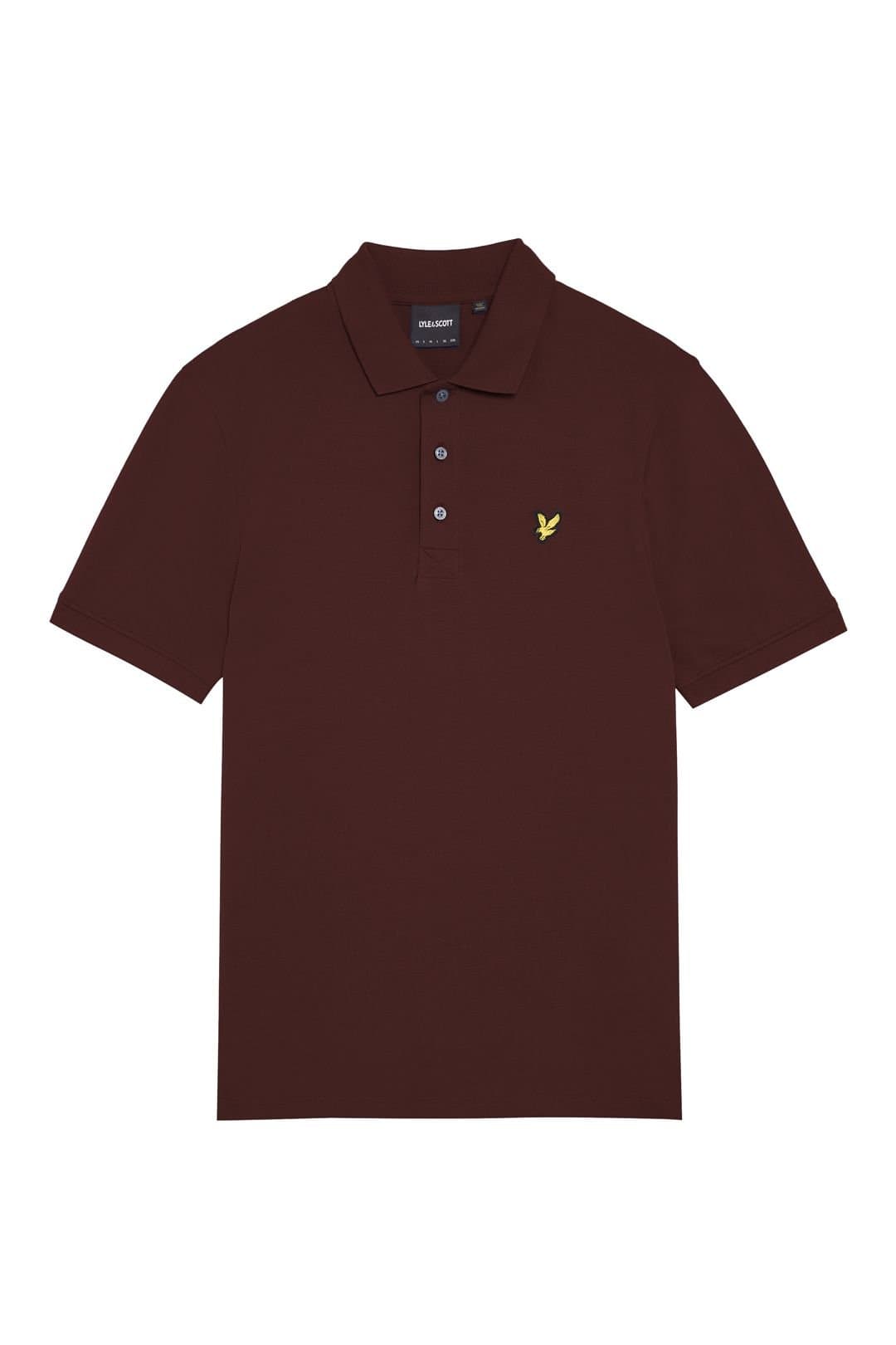 Lyle & Scott Lyle & Scott Men's Plain Polo Shirt Bottle Brown