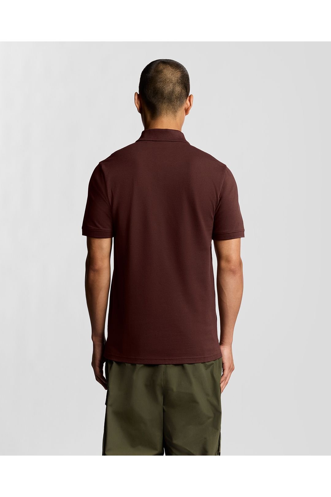Lyle & Scott Lyle & Scott Men's Plain Polo Shirt Bottle Brown - 3