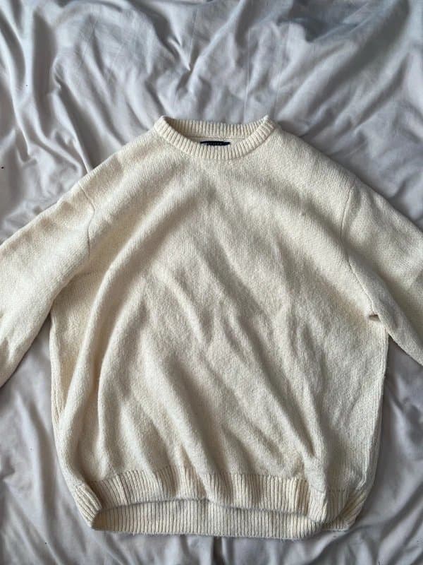 ASOS Design Cotton cream sweater