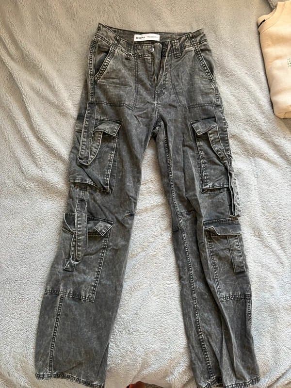 Bershka Grey cargo pants