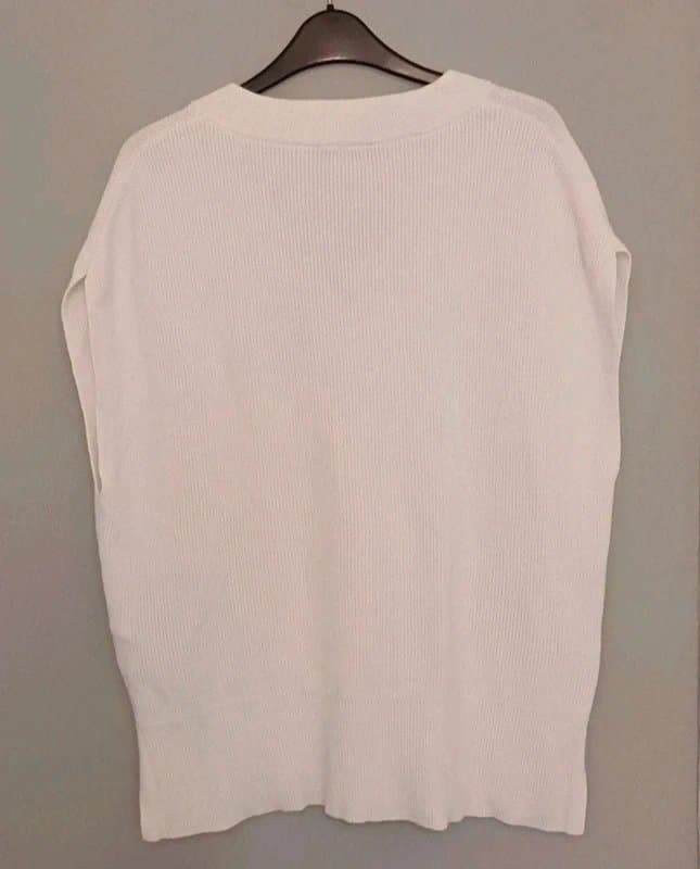 Mint Velvet Mint Velvet V-Neck Cotton Blend Waistcoat- size M