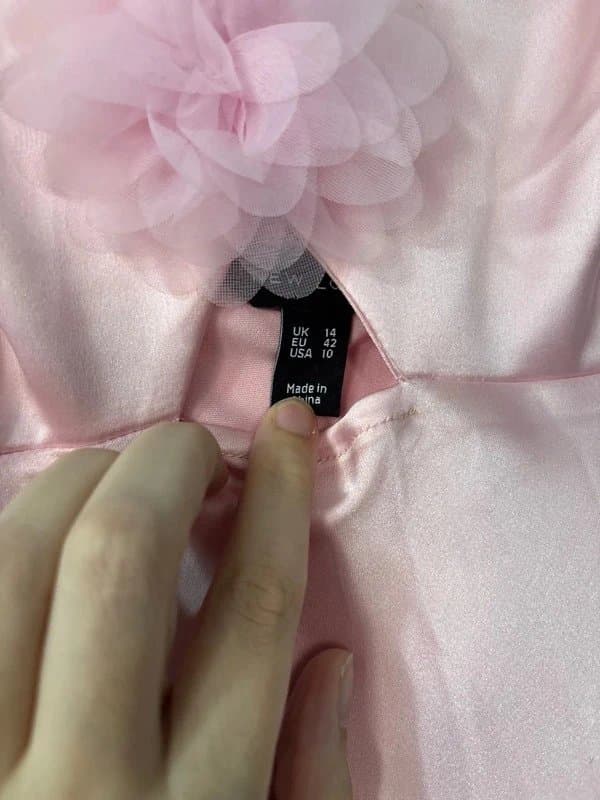 New Look New Baby pink silk maxi dress size 14