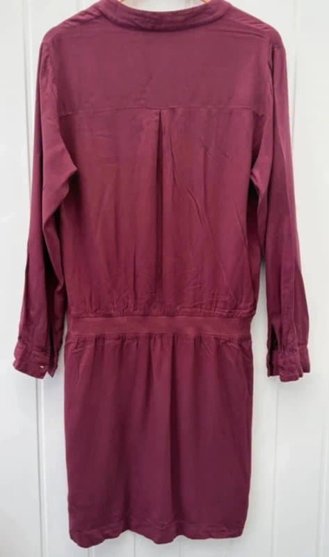 Hush Hush Burgundy Wrap Dress UK 14 Long Sleeve Mini Dress Wine Red Occasion