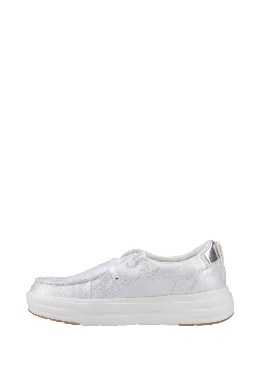 Hey Dude Hey Dude Women's Wendy Nova Shimmer Shoes in White - 4
