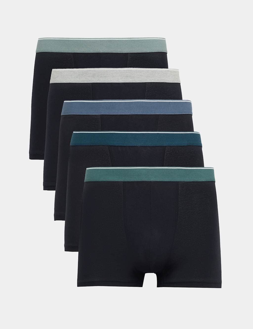Marks & Spencer M&S 5 Pack Cotton Stretch Hipsters Black Mix