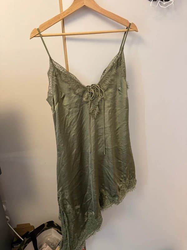 Bershka Khaki silk top/ dress bershka