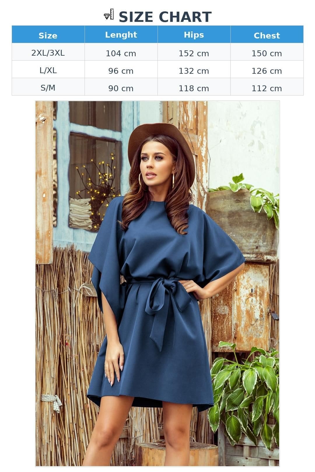 Love Lace Love Lace Women's Butterfly Day Dress with Belt Blue - 4