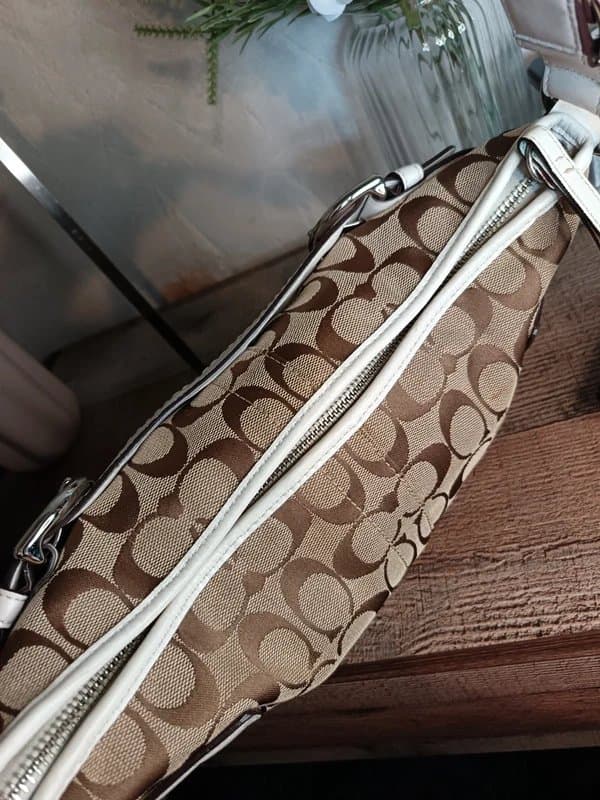 Coach Coach Vintage Y2k Brown and Khaki Double Buckle Signature Shoulder Bag