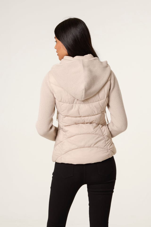 Blue Vanilla Blue Vanilla Women's Stone Knitted Sleeve Puffer Jacket - 2