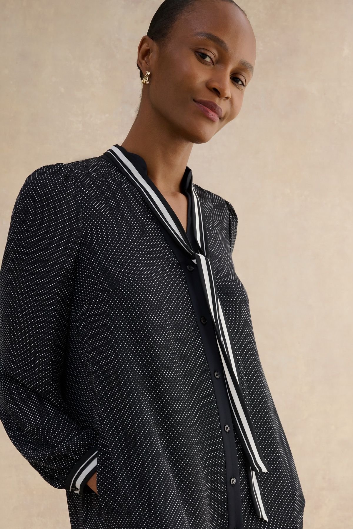 Hobbs London Hobbs London Women's Valerie Ruffle-Hem Mini Shift Dress in Dark Navy - 3