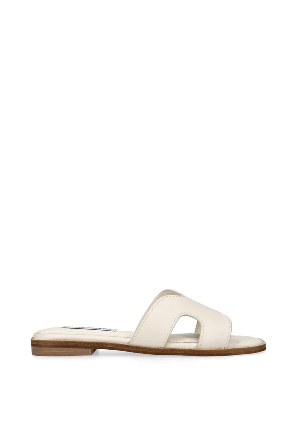 Steve Madden Steve Madden Women's 'Bondst White' Leather Sandals