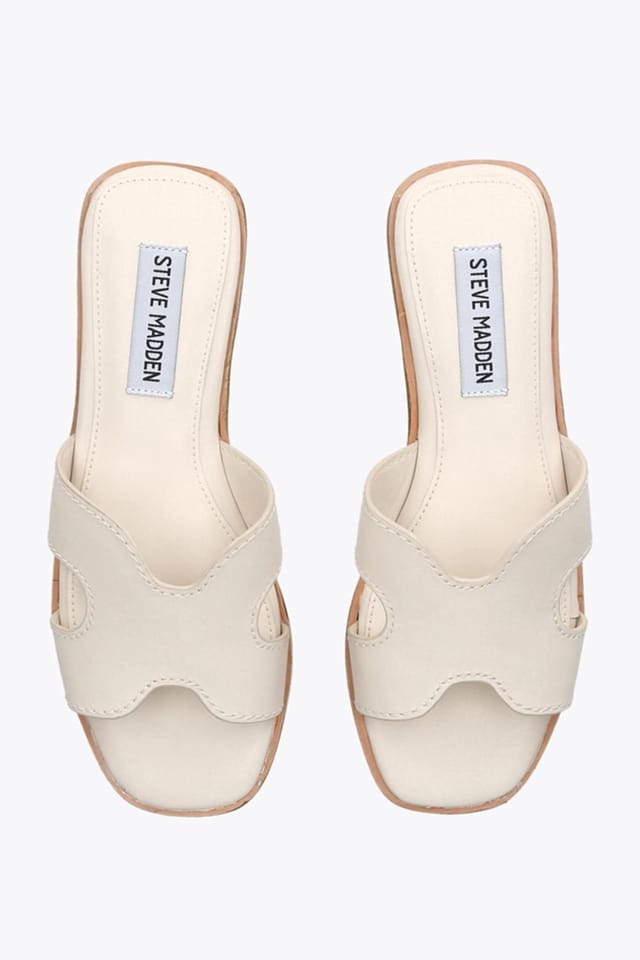 Steve Madden STEVE MADDEN Women's 'Bondst White' Leather Sandals in White - 2