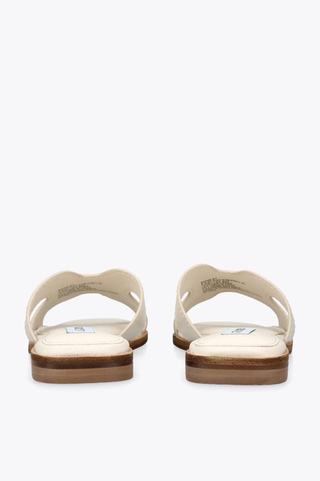 Steve Madden STEVE MADDEN Women's 'Bondst White' Leather Sandals in White - 3