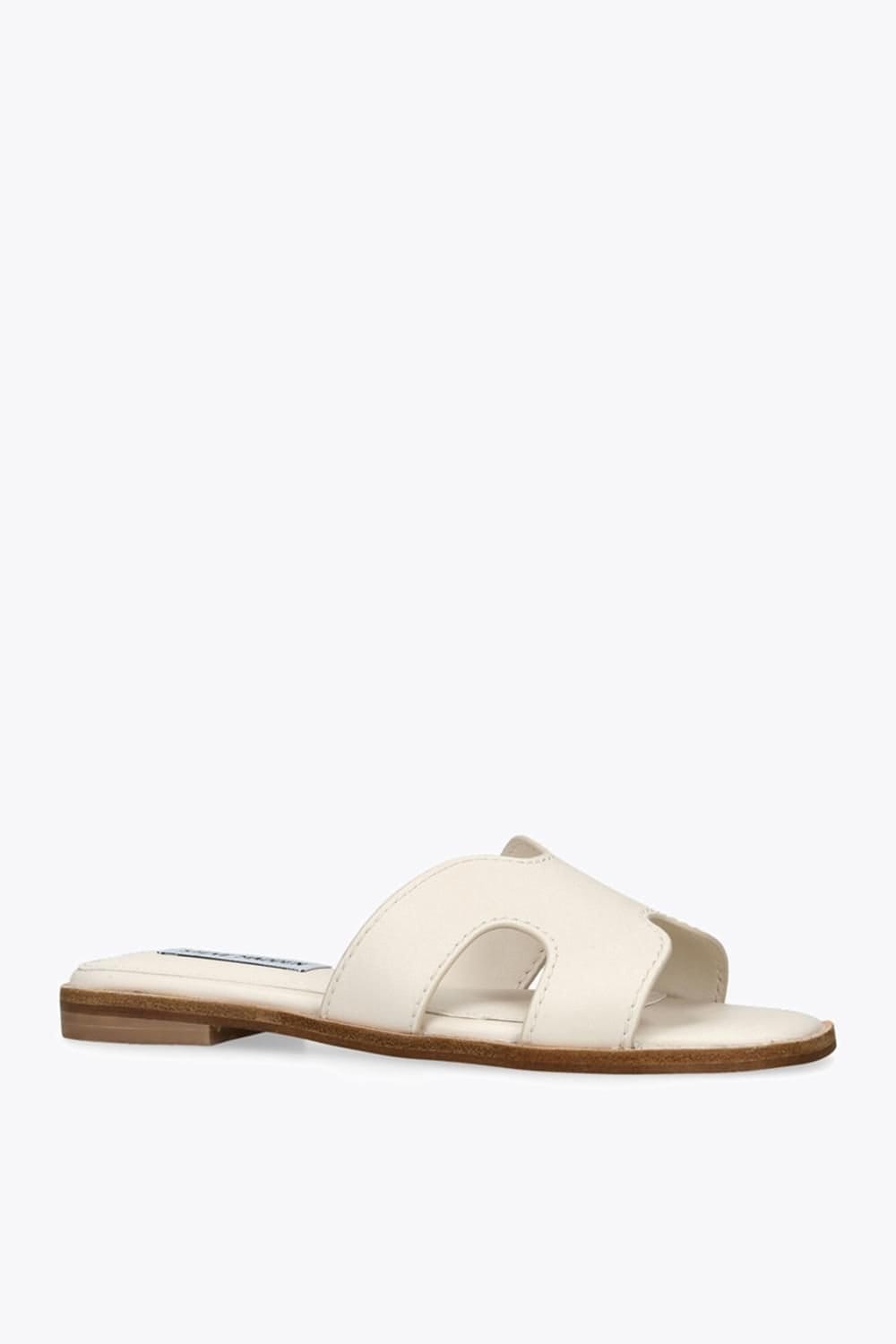Steve Madden STEVE MADDEN Women's 'Bondst White' Leather Sandals in White - 4