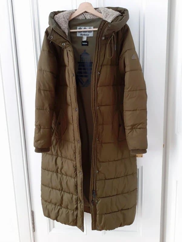 Barbour Stunnnig Quilted Long Puffer Jacket Coat by Barbour, RRP £250, size S,  8 to 10
