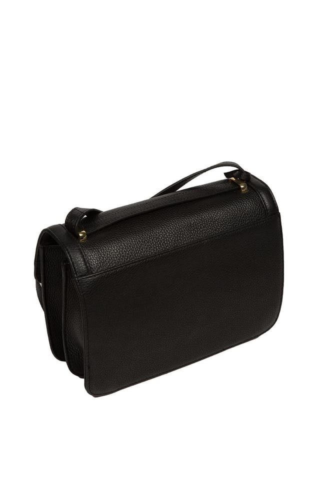 Pure Luxuries London Pure Luxuries London Women's 'Leonie' Leather Cross Body Bag in Black - 3
